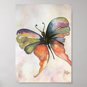 Poster en toile Premium de papillon Happiness (5x7