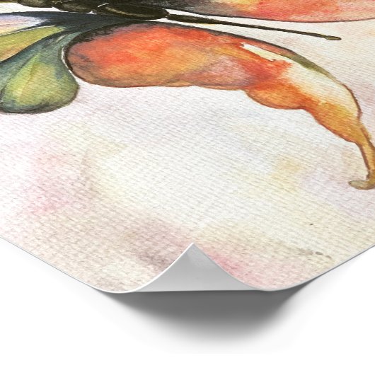 Poster en toile Premium de papillon Happiness (8x1 (Coin)