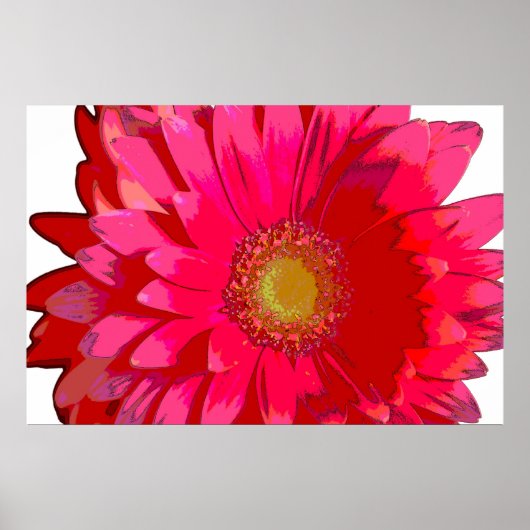 Poster en toile rose chaud Gerbera Daisy (Devant)