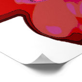 Poster en toile rose chaud Gerbera Daisy (Coin)