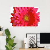Poster en toile rose chaud Gerbera Daisy (Bureau à domicile)