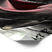 Poster en toile Rose noir (Coin)