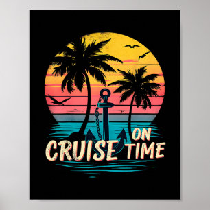 Poster En vacances rétro au temps des croisières
