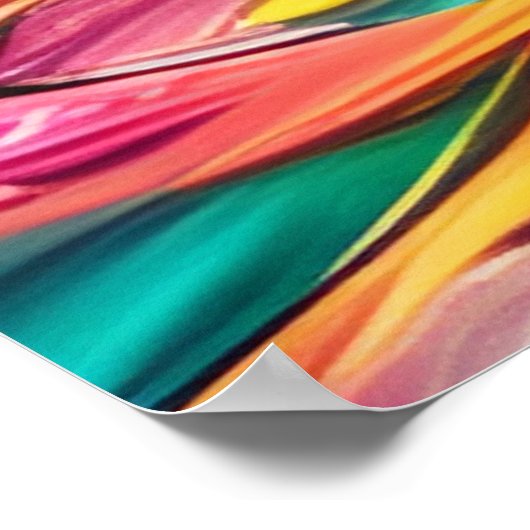 Poster en verre Abstrait coloré (Coin)