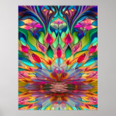 Poster en verre Abstrait coloré (Devant)