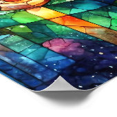 Poster en verre coloré de Noël (Coin)