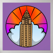 Poster en verre coloré NYC Skyscraper (Devant)