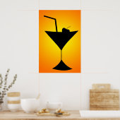 Poster en verre de cocktail (Cuisine)