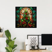 Poster en verre de Noël (Bureau à domicile)