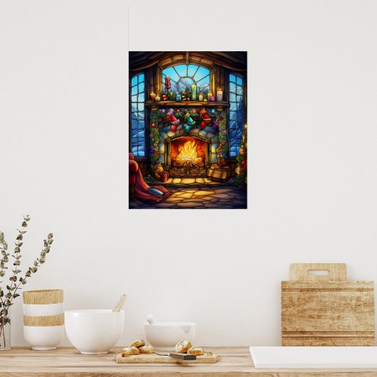 Poster en verre de Noël (Cuisine)