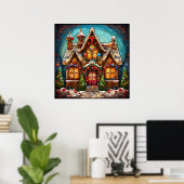 Poster en verre de Noël (Bureau à domicile)