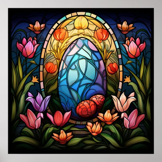 Poster en verre de Pâques (Devant)