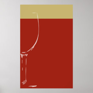 Poster en verre de vin