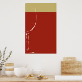 Poster en verre de vin (Cuisine)