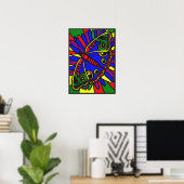 Poster en verre tendu Art numérique papillon Impri (Bureau à domicile)