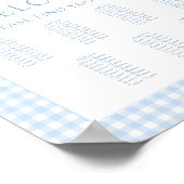 Poster En vichy bleu arc cravate bébé garçon douche table (Coin)