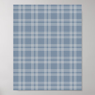 Poster En vichy bleu foncé