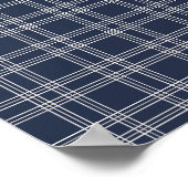 Poster En vichy bleu marine (Coin)