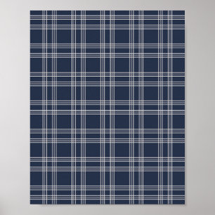 Poster En vichy bleu marine