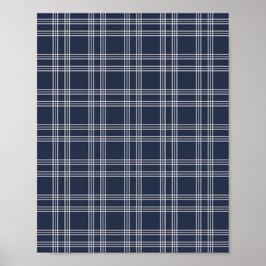Poster En vichy bleu marine (Devant)
