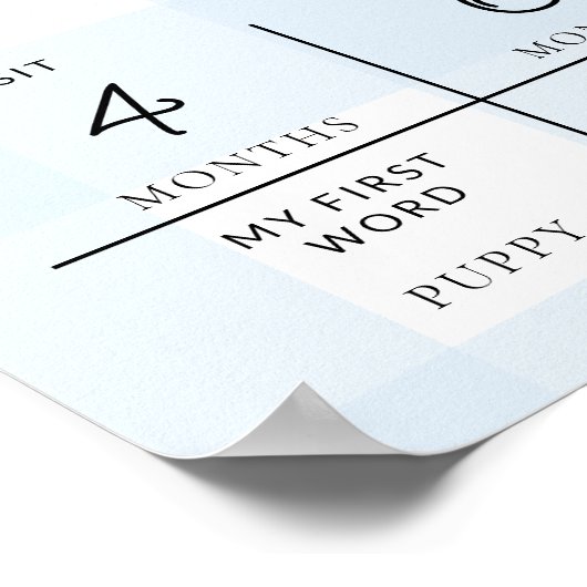 Poster En vichy bleu Premier anniversaire de la photo Jal (Coin)