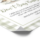 Poster en vichy Mallard Duck Baby Ne pas dire Bébé Signe (Coin)