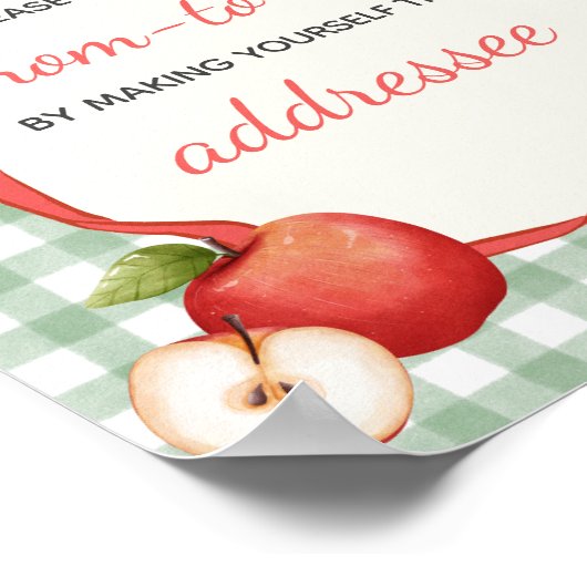 Poster en vichy Pomme de notre enveloppe oculaire (Coin)