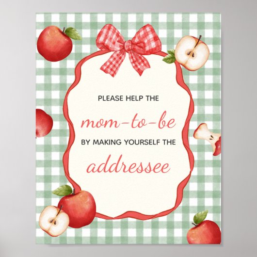 Poster en vichy Pomme de notre enveloppe oculaire (Devant)