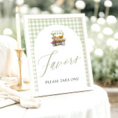 Poster En vichy Vert Fraîchement Hors Du Marché Symbole F