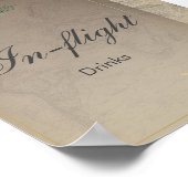 Poster En vol Boissons thème Voyage Fête des mariées (Coin)