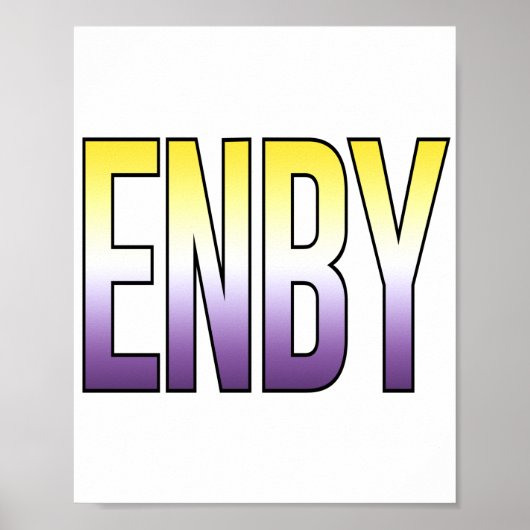 Poster ENBY - Non binaire (Devant)