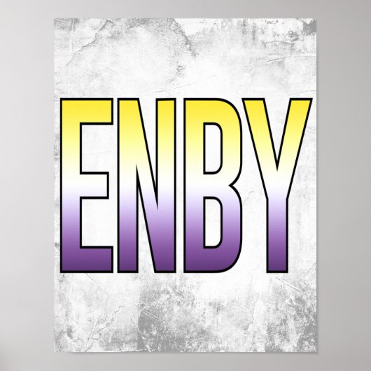 Poster ENBY - Non binaire (Devant)