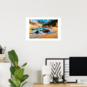 Poster encadré Art Beach Scène (Bureau à domicile)