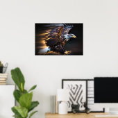 Poster encadré Art Eagle (Bureau à domicile)