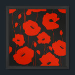 Poster encadré Art Red Poppies<br><div class="desc">L'affiche est présentée avec un imprimé d'art de jolis coquelicots rouges. Poster encadré Customisez cet objet ou achetez tel quel. Image stock</div>