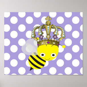 Poster encadré Queen Bee Polka Dot