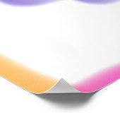 Poster encadrée par des bordures multicolores (Coin)
