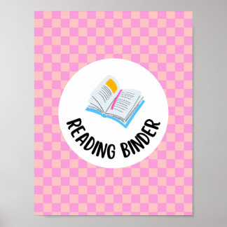 Poster encart de page de titre de classeur de lecture