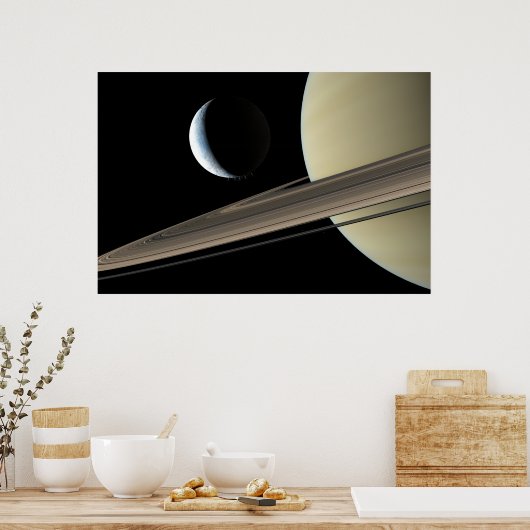 Poster Encelade et Saturne (Cuisine)