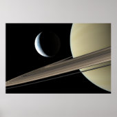 Poster Encelade et Saturne (Devant)