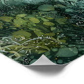 Poster Enchanted Emerald Forest Magique Fox Art (Coin)