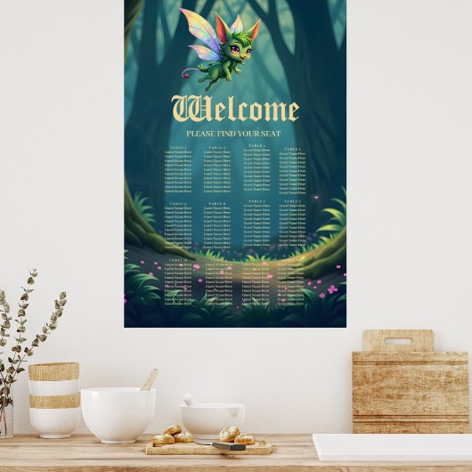 Poster Enchanted Fairy Critter – Magical Forest Sprite  (Cuisine)