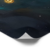 Poster Enchanted Fairy in Gold and Turquoise (Coin)