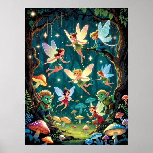 Poster Enchanted Forest Creatures (Devant)