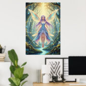 Poster Enchanted Forest Fairy | Magical Fantasy Art (Bureau à domicile)