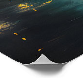 Poster Enchanted Forest Fireflies Art Printable Magical (Coin)