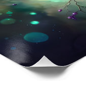 Poster Enchanted Peacock Floral Wreath (Coin)