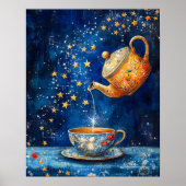 Poster Enchanted Tea Pot & Cup Celestial (Devant)