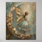 Poster Enchanted Woodland Leaf Fairy Fantasy Art (Devant)