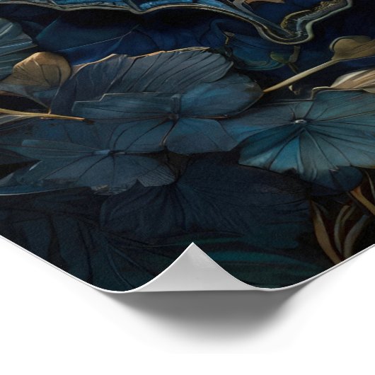 Poster Enchantée - Art numérique papillon (Coin)